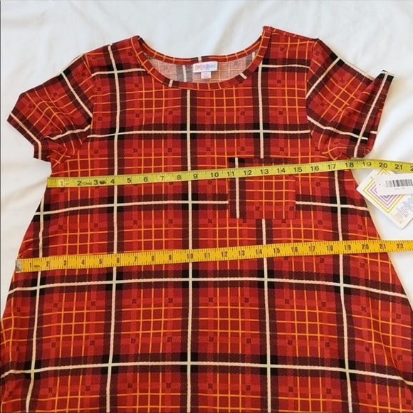 Gorgeous LulaRoe Red Plaid Holiday Carly, Sz XS NWOT - Picture 5 of 5